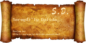 Seregély Dalida névjegykártya