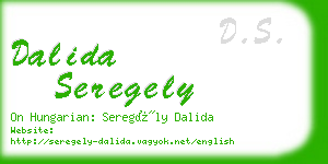 dalida seregely business card